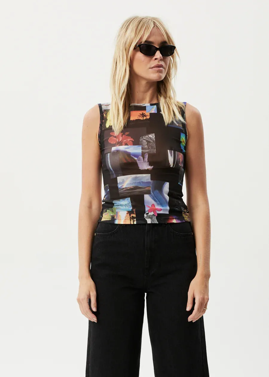 AFENDS Womens Under Pressure - Sheer Tank - Black
