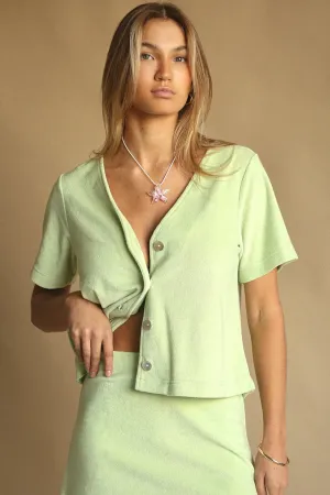 ARAMINTA JAMES Womens Breeze Terry Top - Pistachio