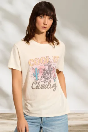 AUGUSTE THE LABEL Womens Cool It Cowboy Classic Tee - Off White