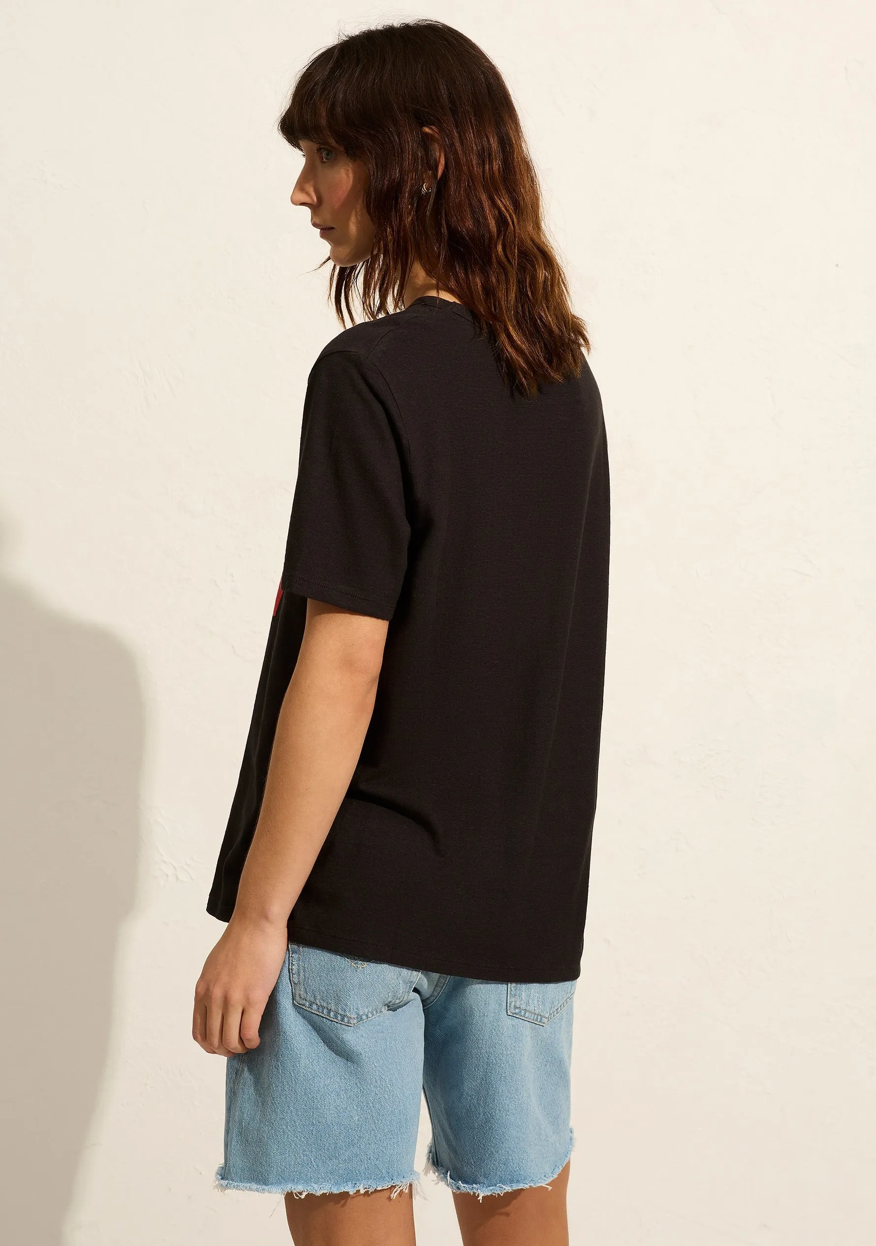 AUGUSTE THE LABEL Womens Everythings Good Boyfriend Tee - Washed Black