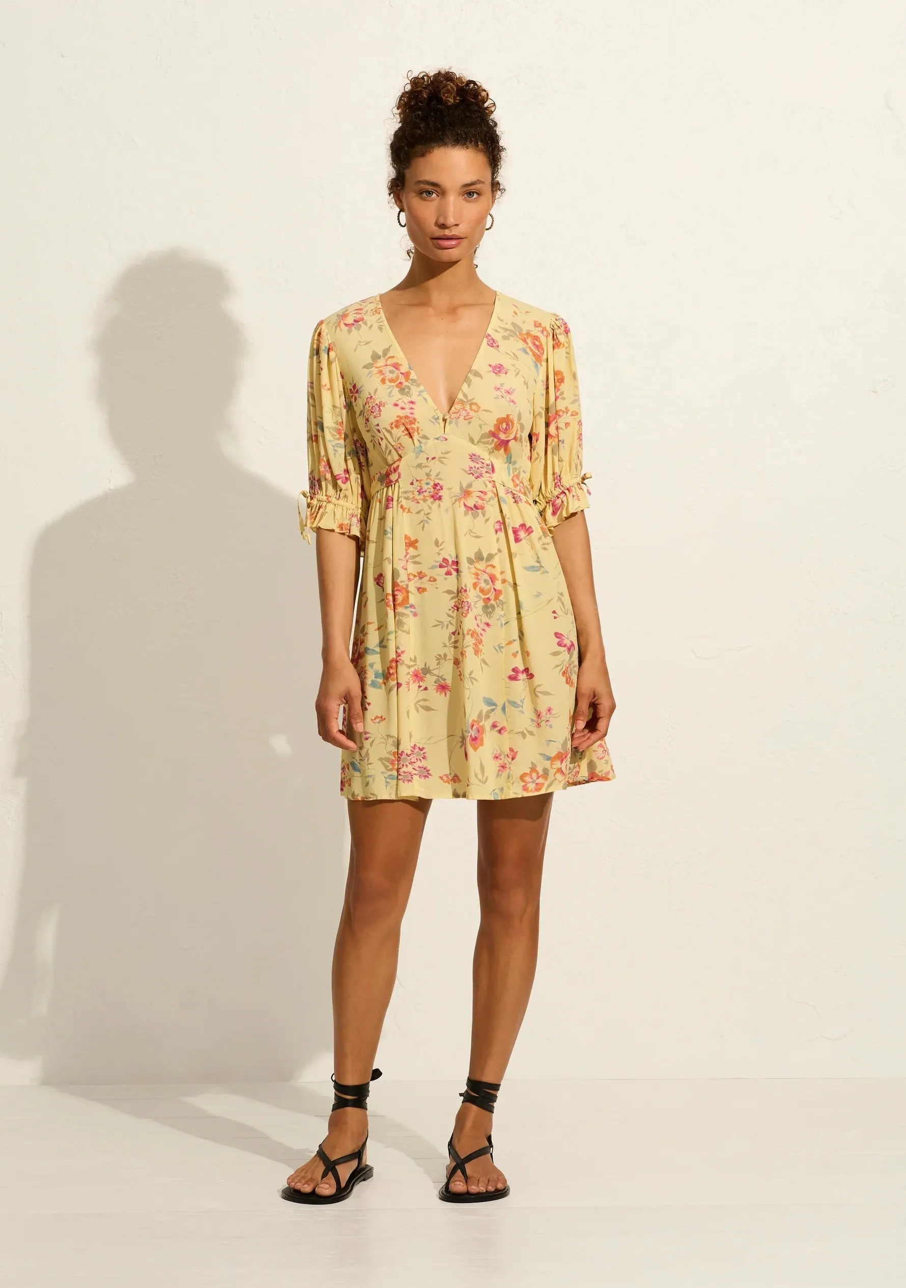 AUGUSTE THE LABEL Womens Nereida Mini Dress Lemon
