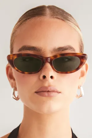 BANBE EYEWEAR Womens The Caroline Polarised Sunglasses - Hazel Tort- Green