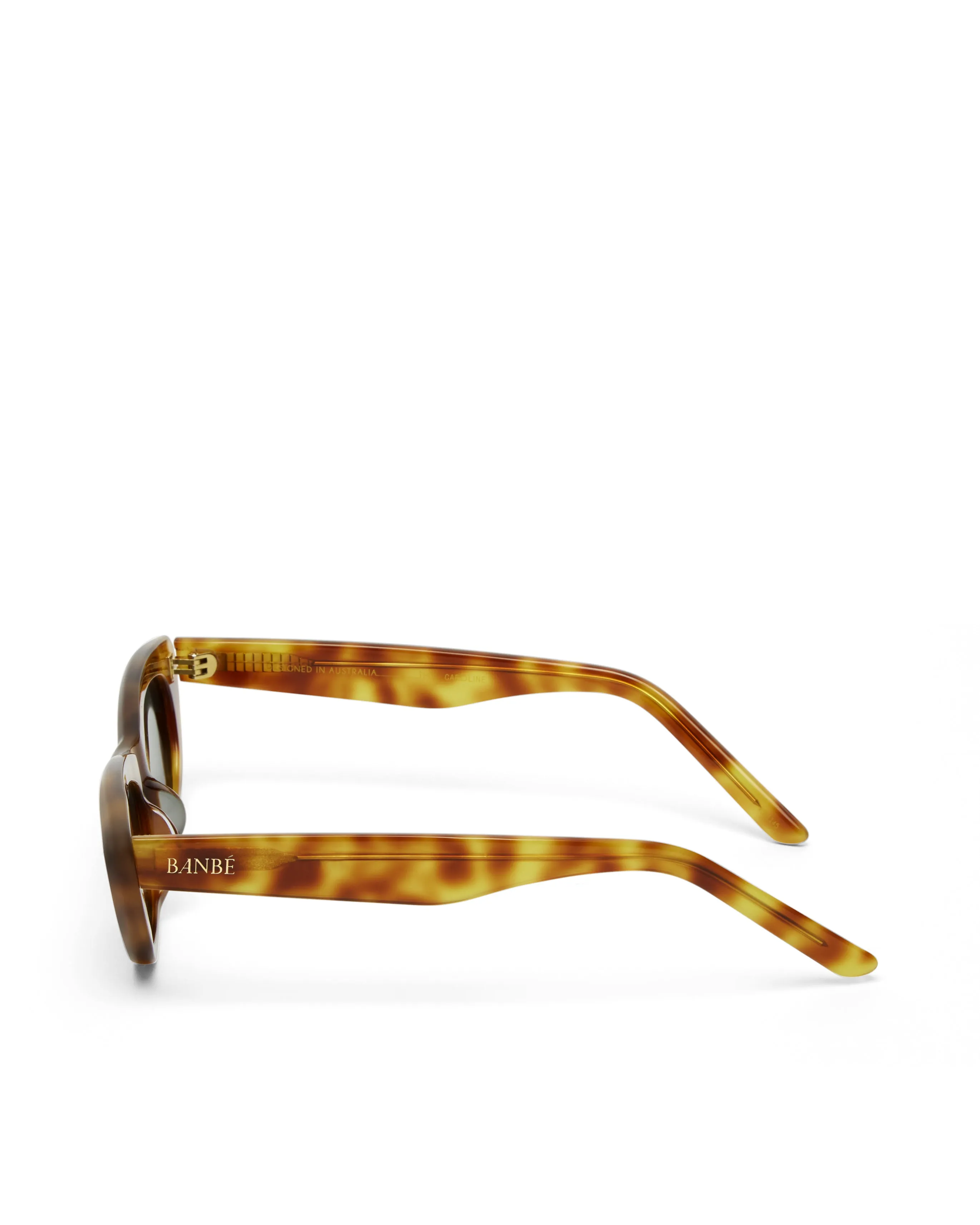 BANBE EYEWEAR Womens The Caroline Polarised Sunglasses - Hazel Tort- Green
