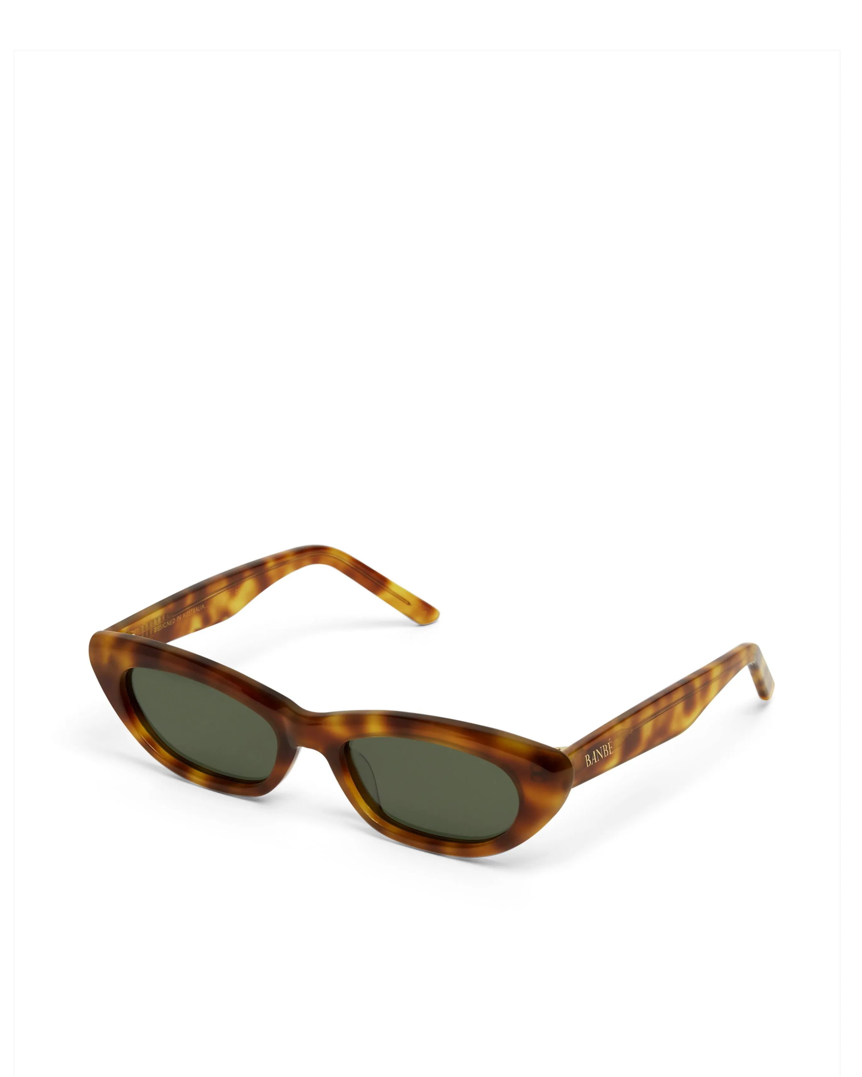 BANBE EYEWEAR Womens The Caroline Polarised Sunglasses - Hazel Tort- Green
