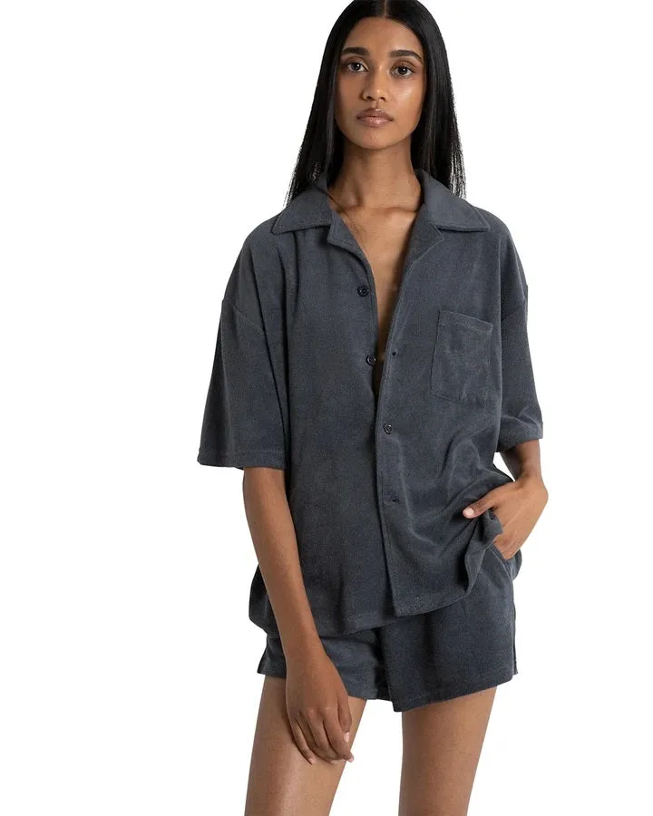 Bayse Brand WOMENS ELLA OVERSIZED SHIRT - BLUE