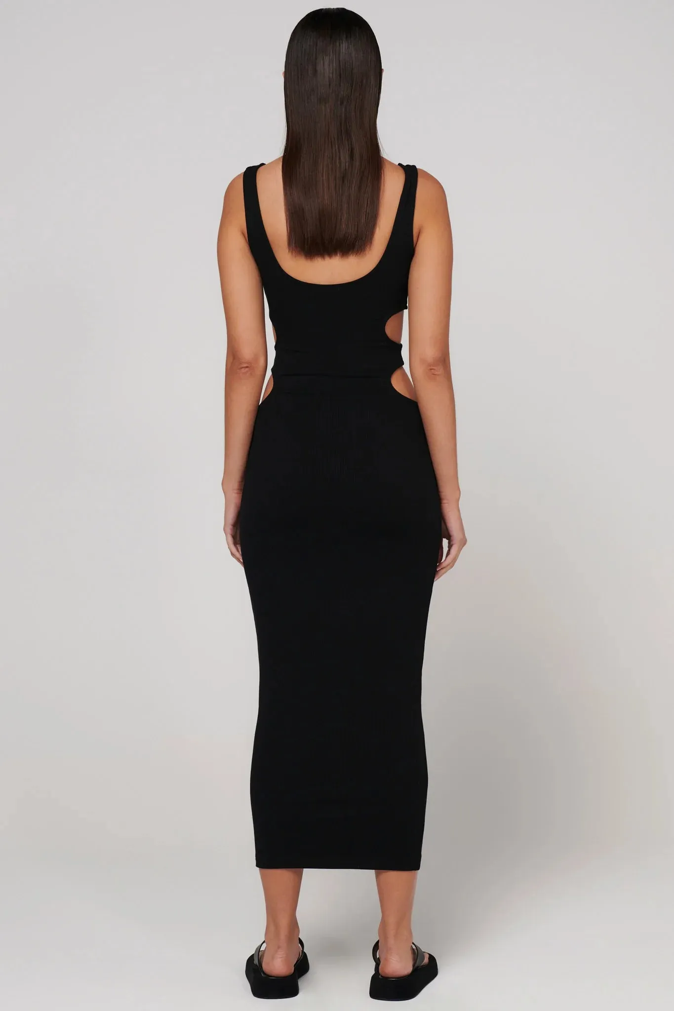 BAYSE BRAND Womens Lane Midi Dress - Black