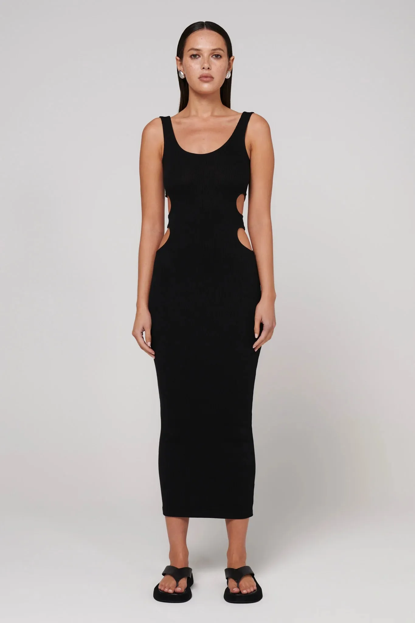 BAYSE BRAND Womens Lane Midi Dress - Black