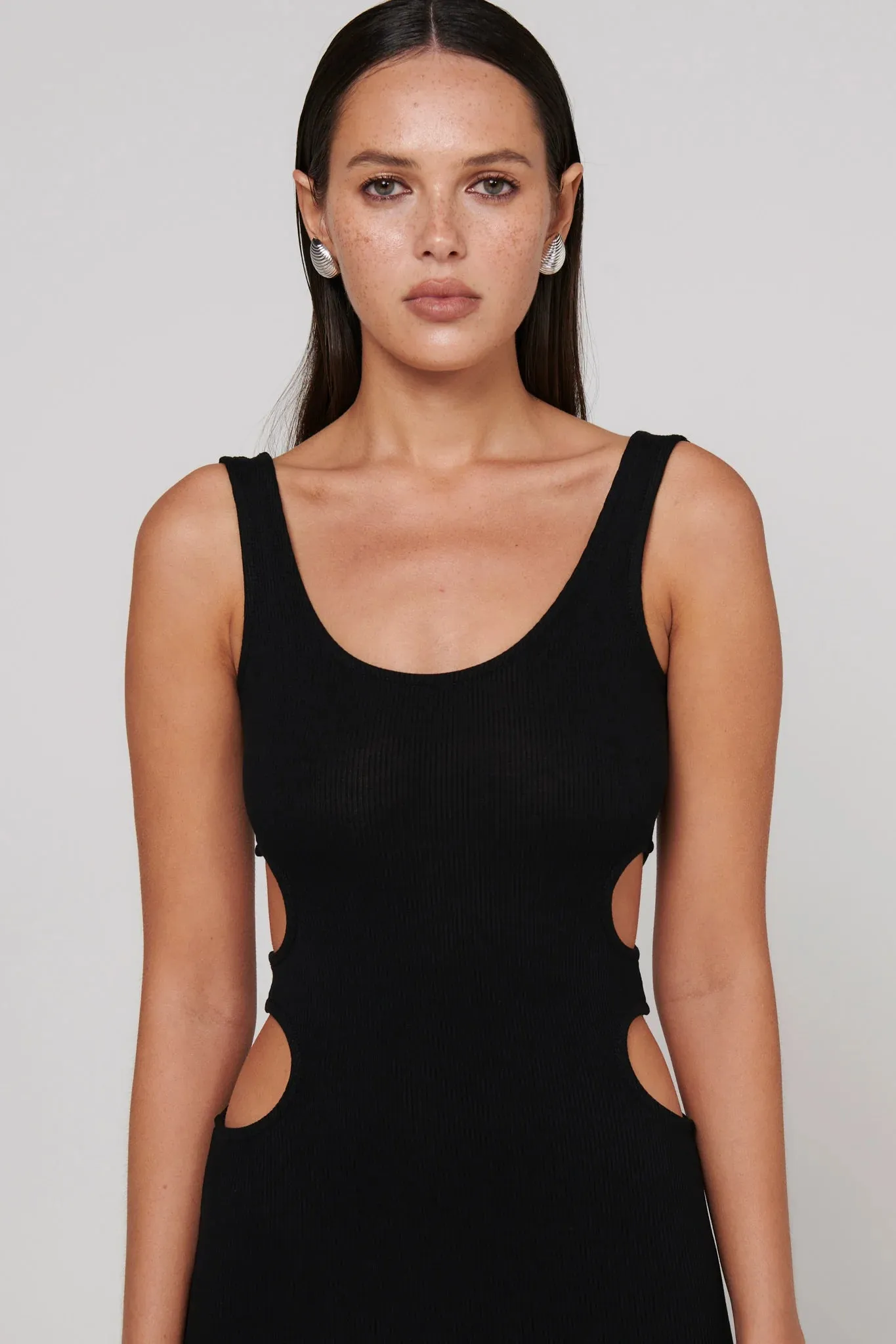 BAYSE BRAND Womens Lane Midi Dress - Black