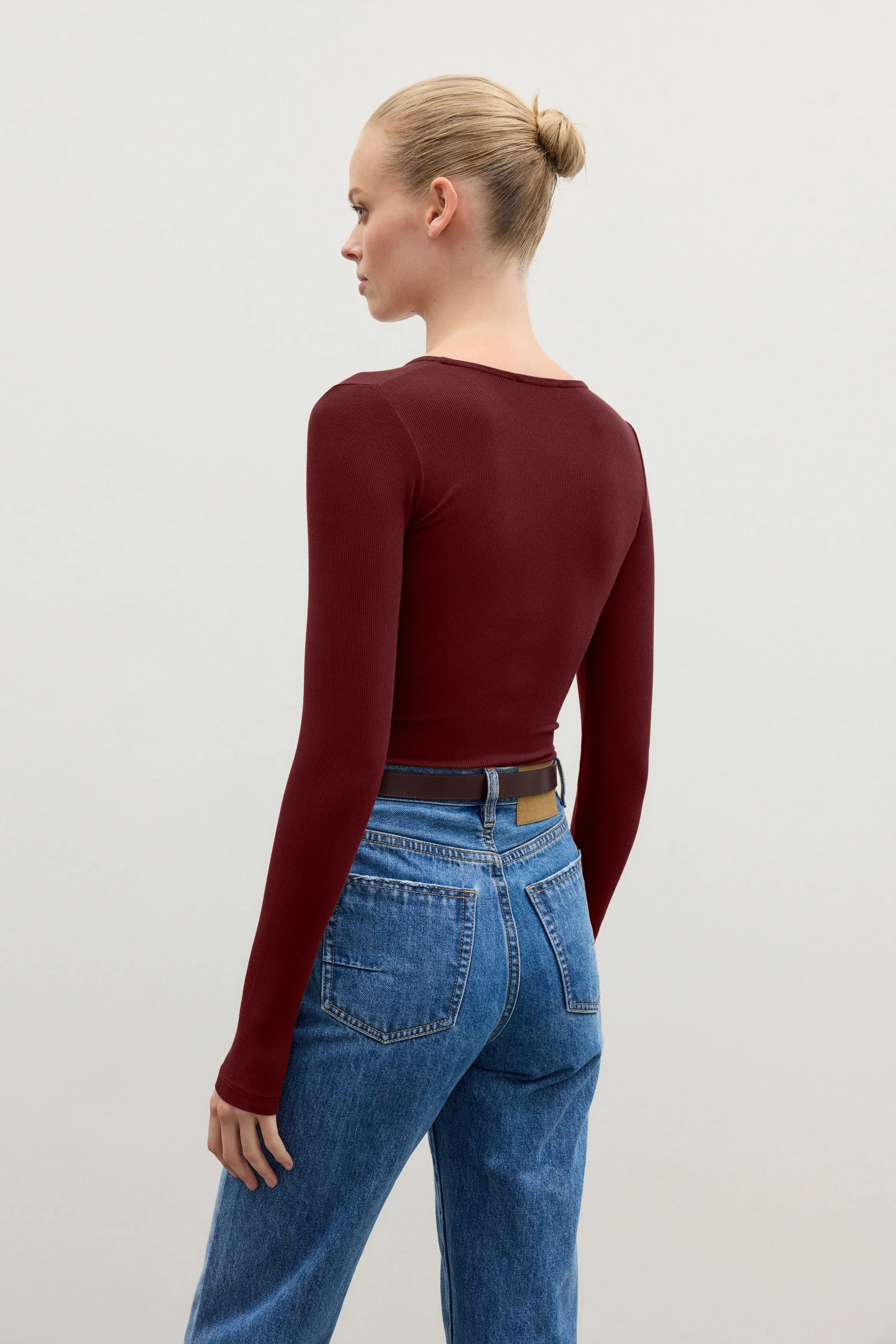 BAYSE BRAND Womens Lara Bodysuit - Wine