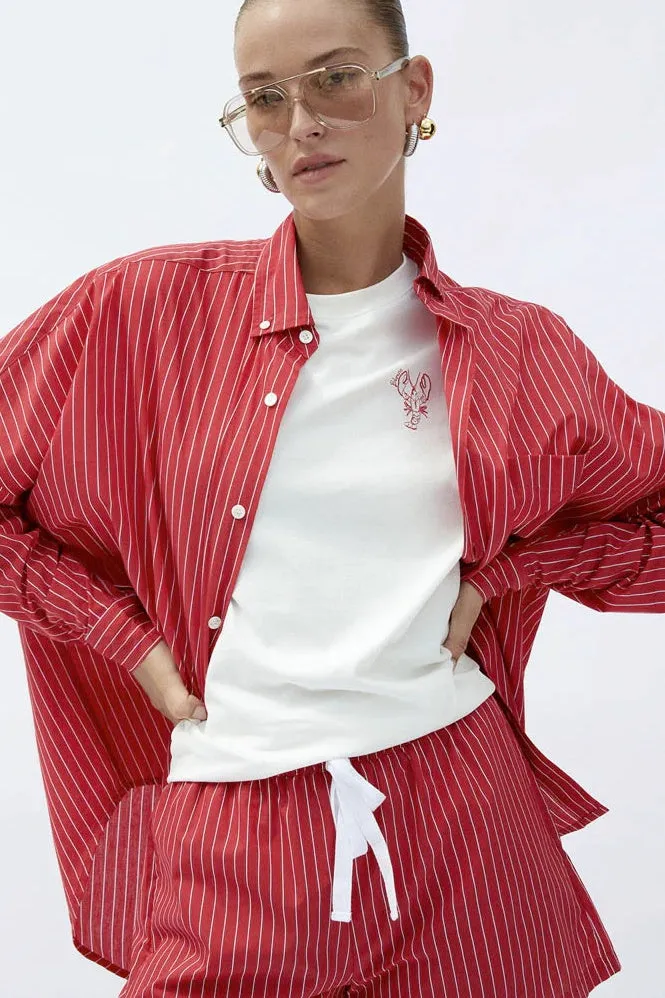 BLANCA Womens Jerico Shorts - Red /White Stripe