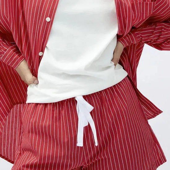 BLANCA Womens Jerico Shorts - Red /White Stripe