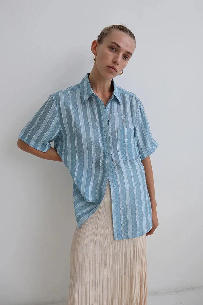 BLANCA Womens Micola Shortsleeve Shirt - Blue