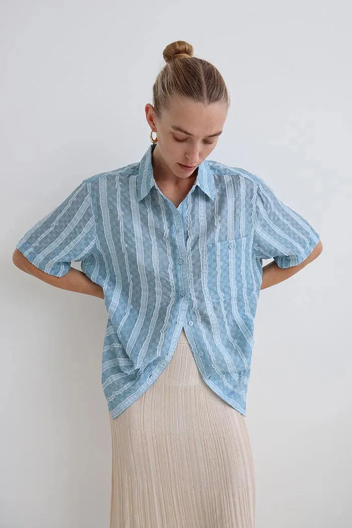 BLANCA Womens Micola Shortsleeve Shirt - Blue