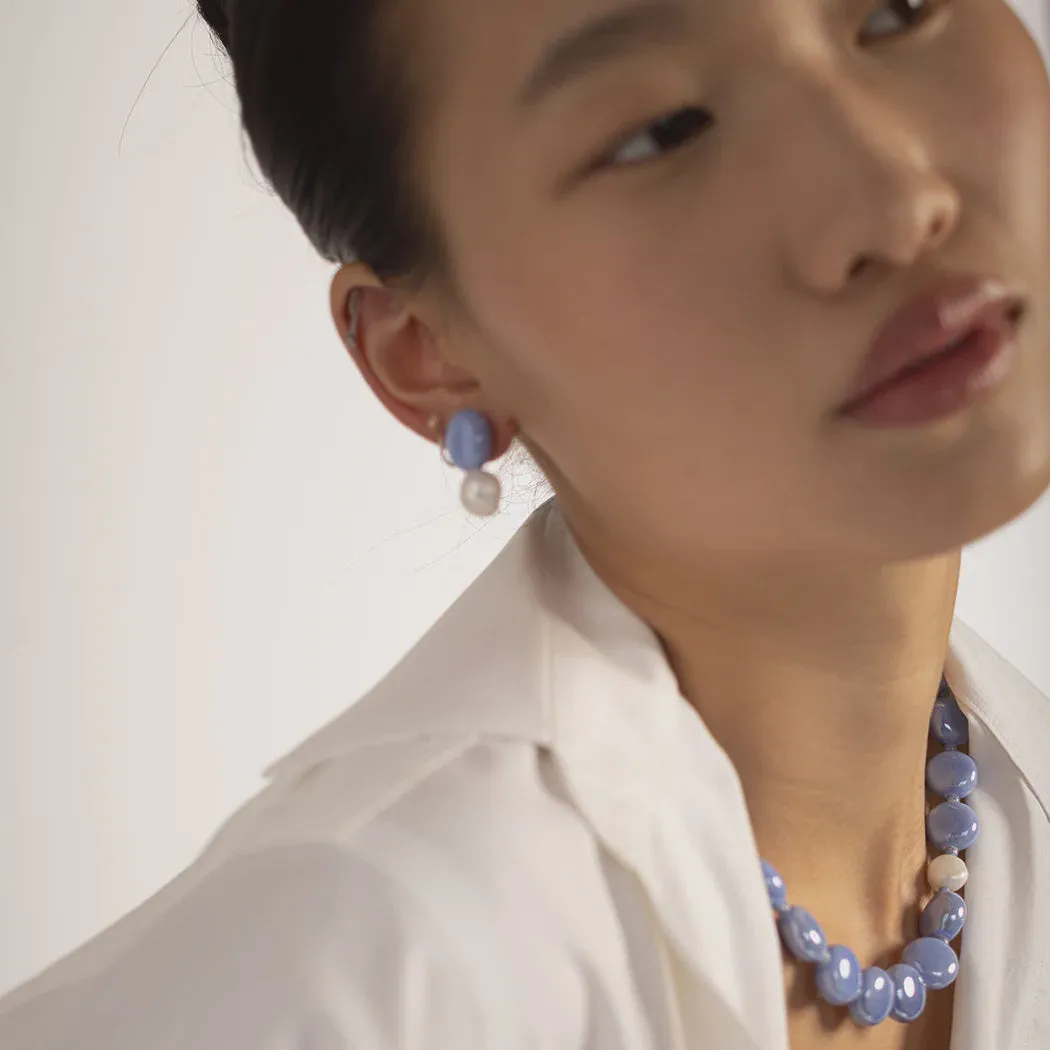 BRIWOK JEWELLERY Womens Nera Earrings - Blue