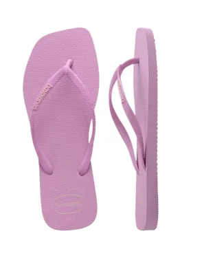 HAVAIANAS Womens Slim Square Toe Thongs – Fresh Lavender