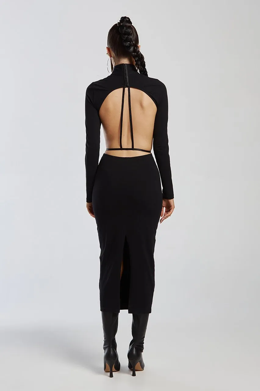 IZI ANGUS X RUNAWAY Womens Valkyrie Dress - Black
