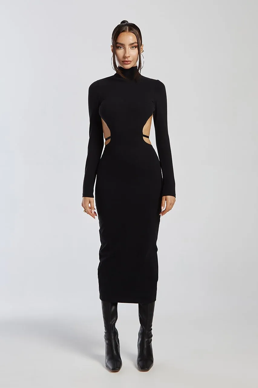IZI ANGUS X RUNAWAY Womens Valkyrie Dress - Black