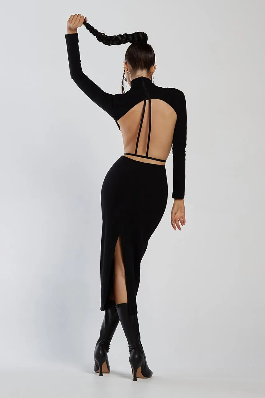 IZI ANGUS X RUNAWAY Womens Valkyrie Dress - Black