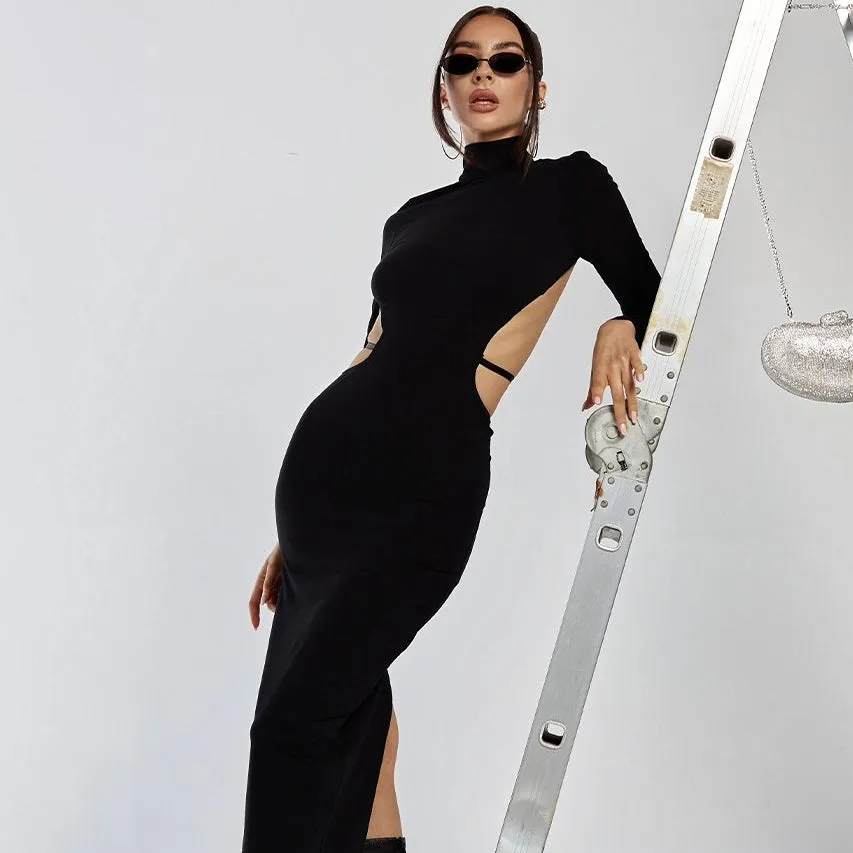IZI ANGUS X RUNAWAY Womens Valkyrie Dress - Black