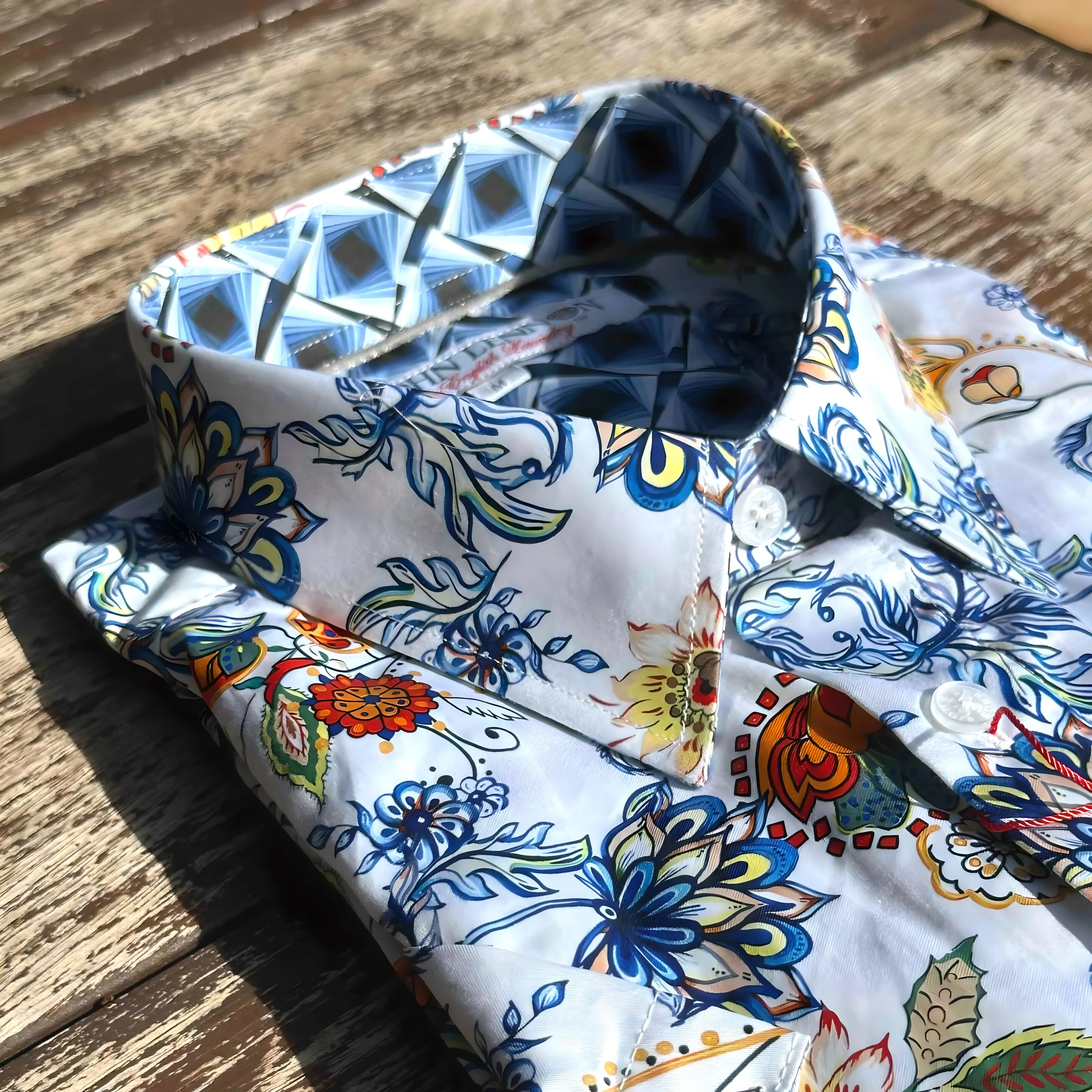 JOHN LENNON Mens Ascot Short Sleeve Shirt - White