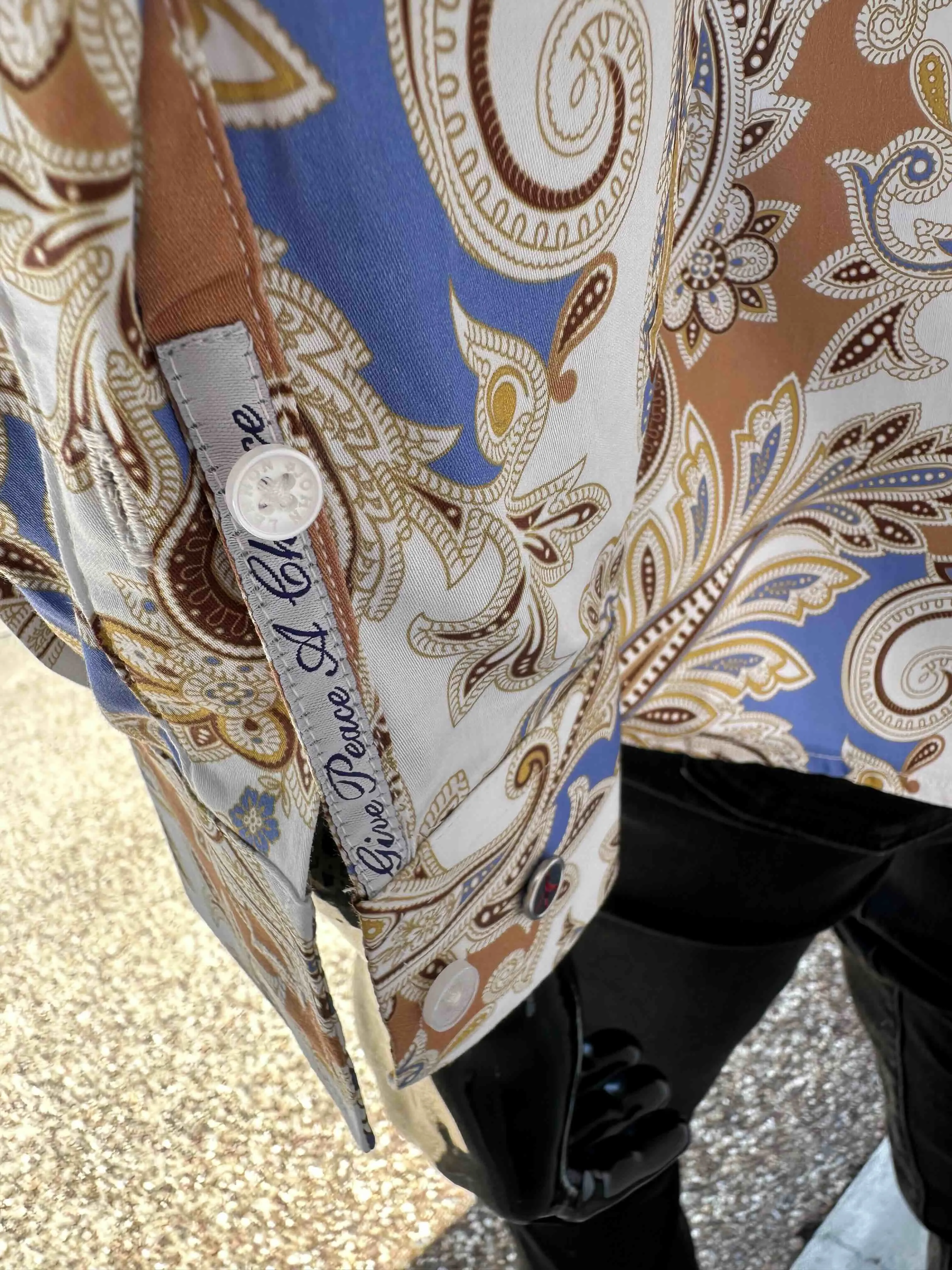 JOHN LENNON Mens Bromley Paisley Long Sleeve Shirt - White