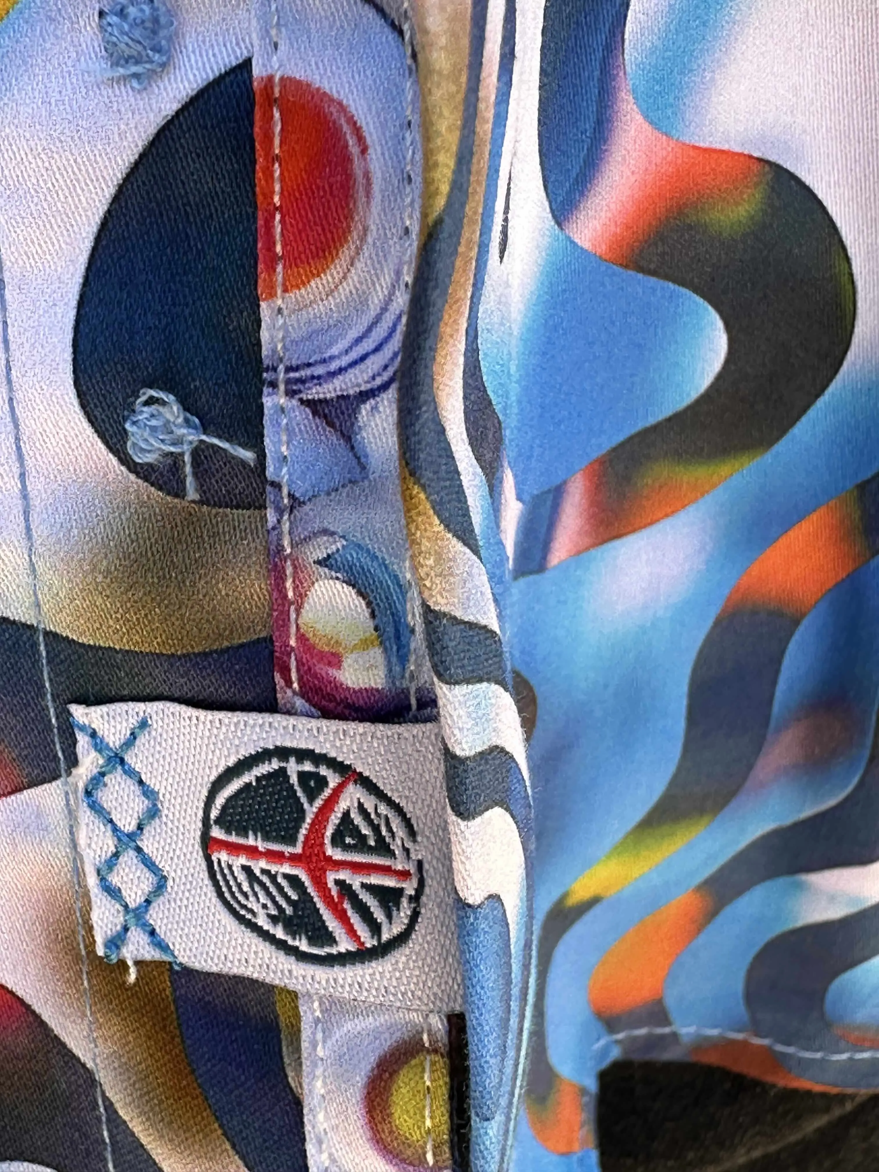 JOHN LENNON Mens Derby Long Sleeve Shirt - Multi Blue
