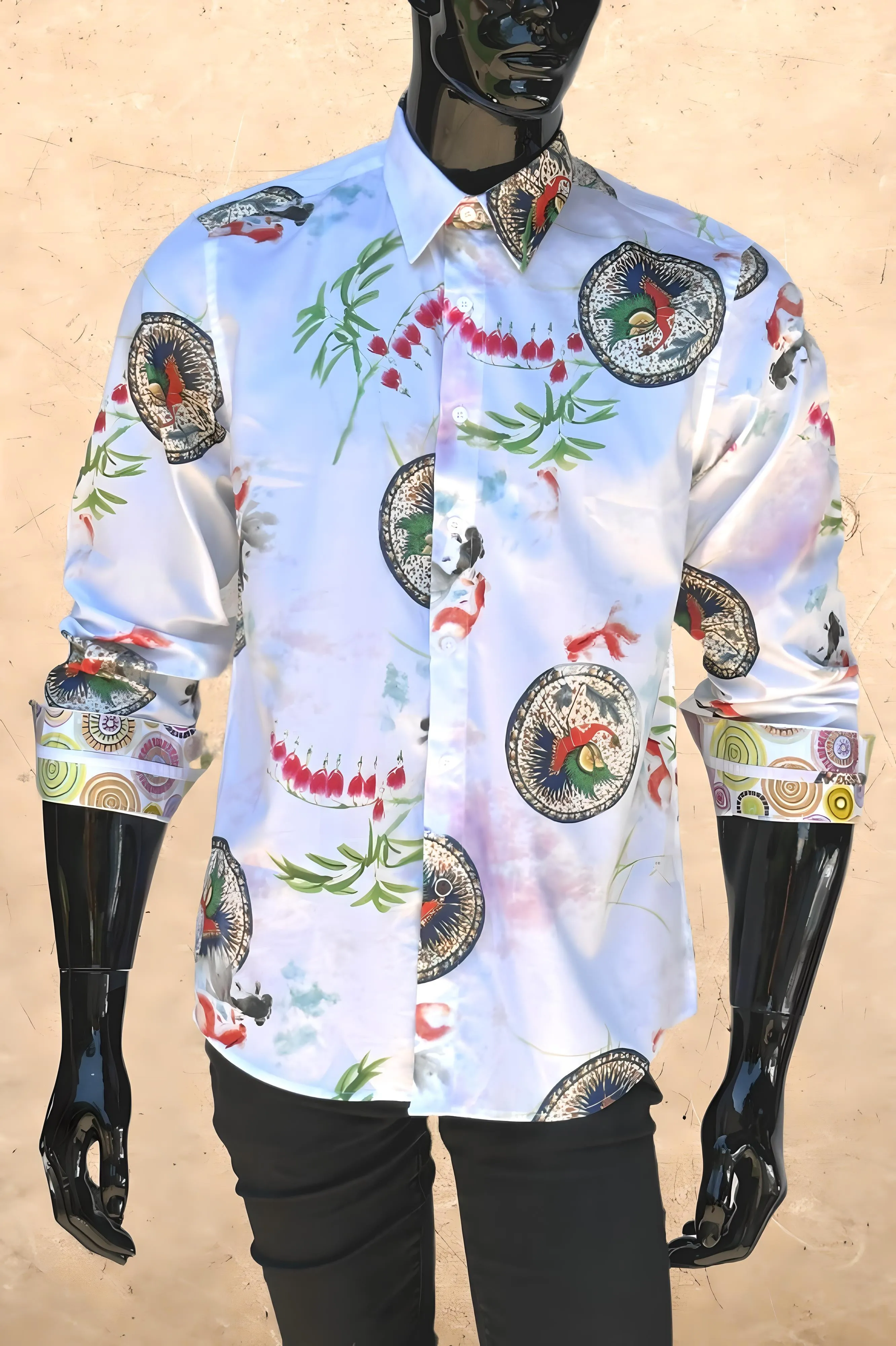 JOHN LENNON Mens Fleetwood Long Sleeve Shirt - White