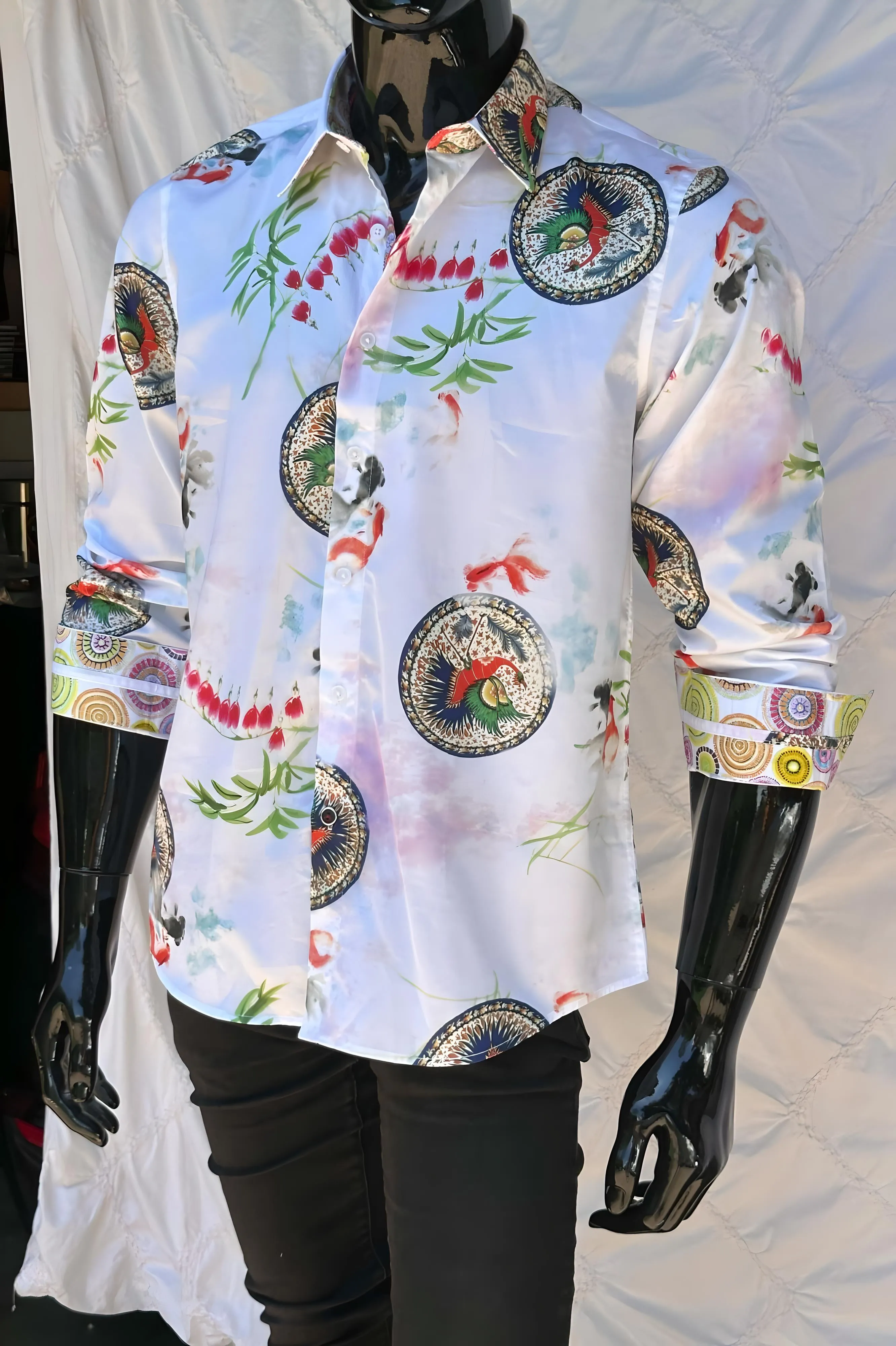 JOHN LENNON Mens Fleetwood Long Sleeve Shirt - White