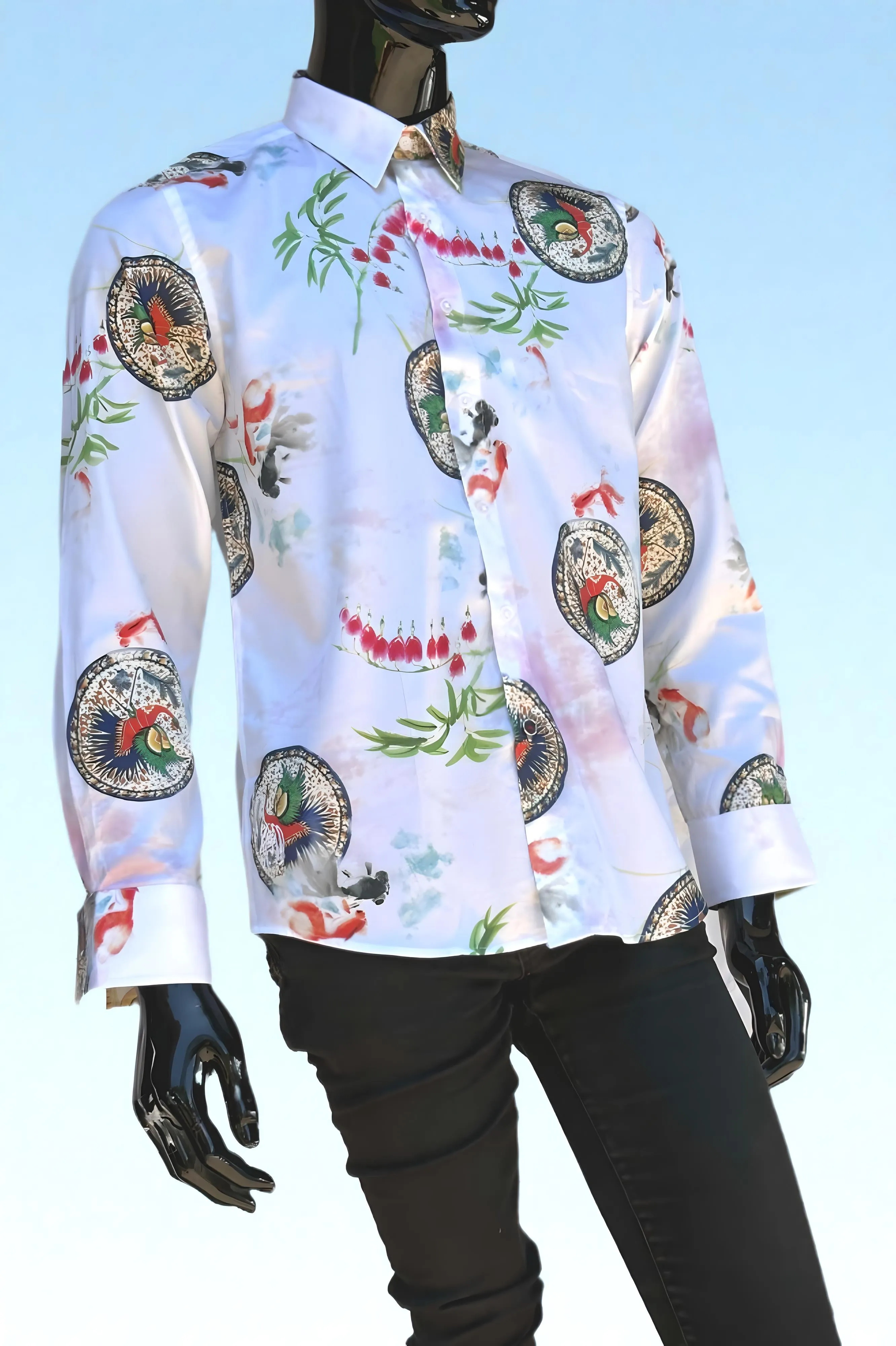 JOHN LENNON Mens Fleetwood Long Sleeve Shirt - White