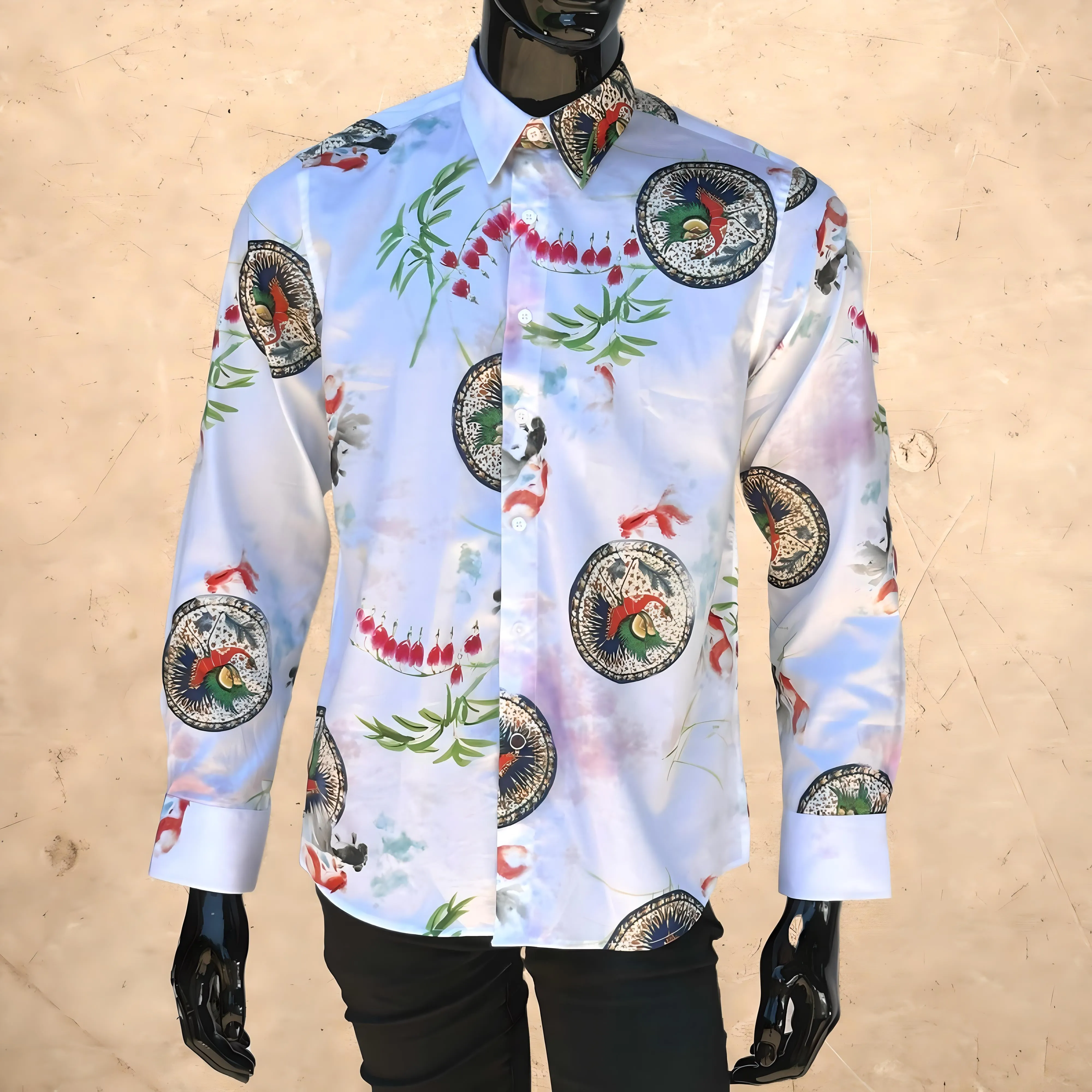 JOHN LENNON Mens Fleetwood Long Sleeve Shirt - White