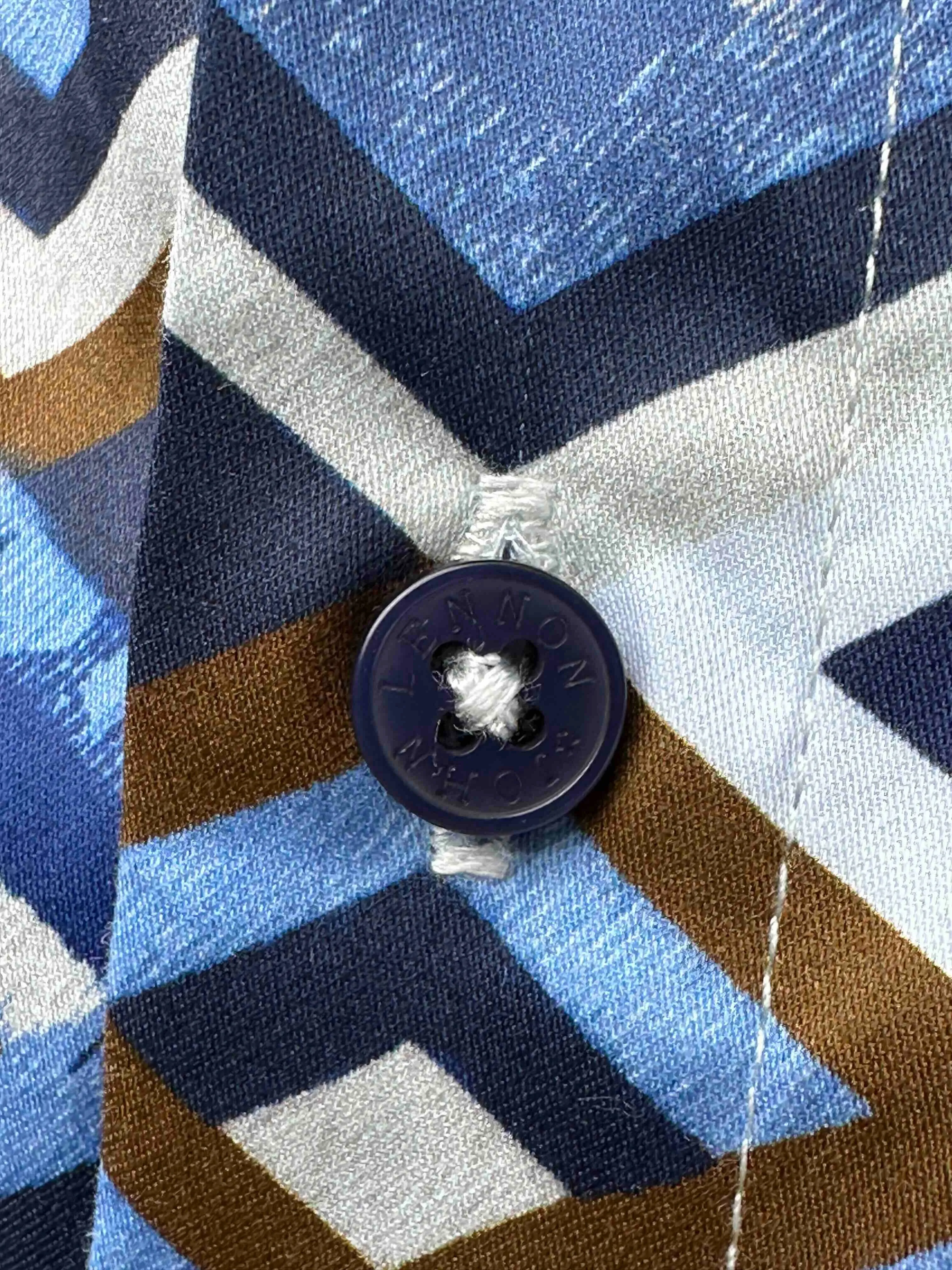 JOHN LENNON Mens Hindley Long Sleeve Shirt - Sky