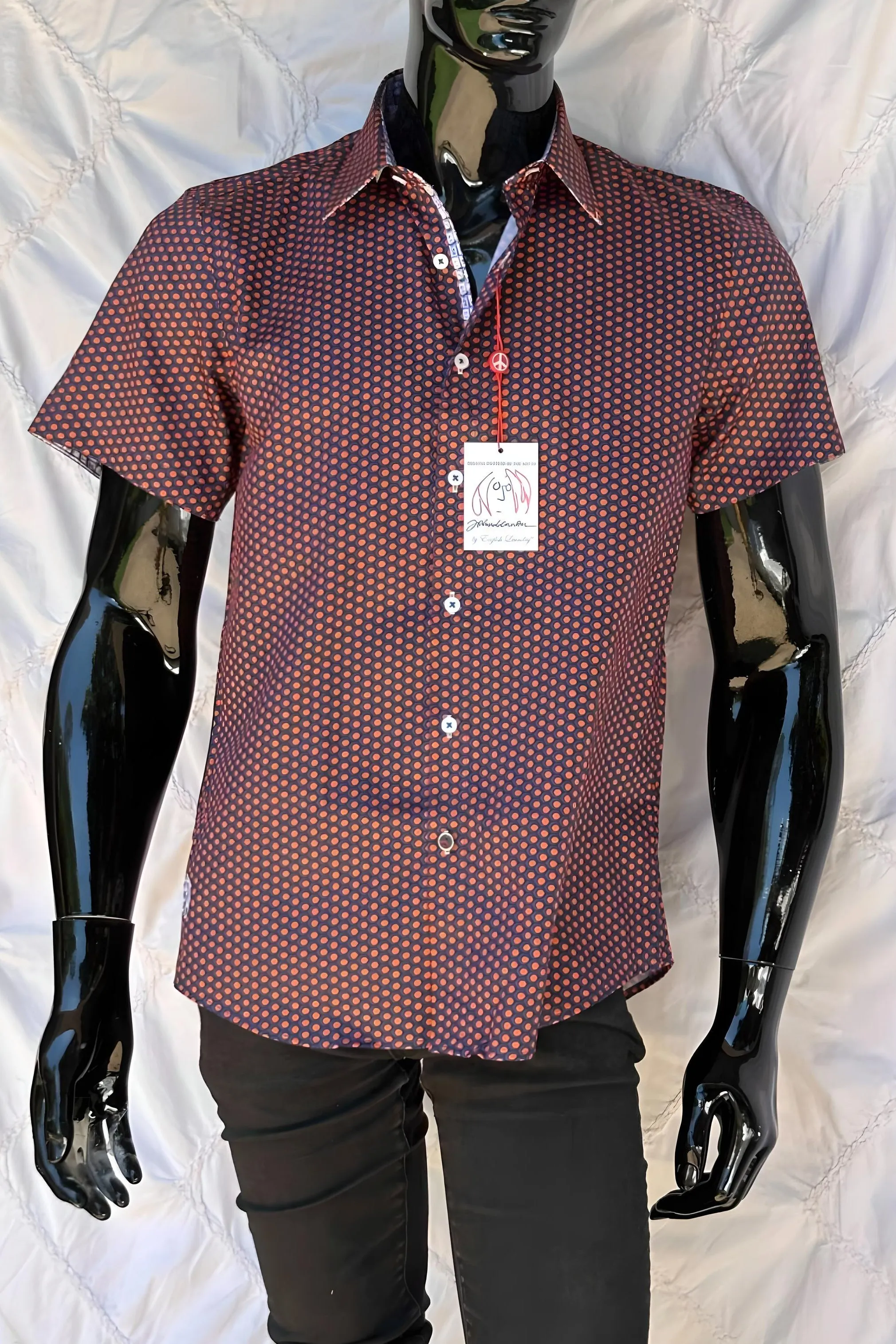 JOHN LENNON Mens Redbridge Short Sleeve Shirt - Ruby