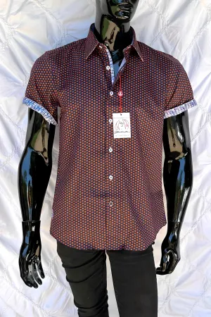 JOHN LENNON Mens Redbridge Short Sleeve Shirt - Ruby