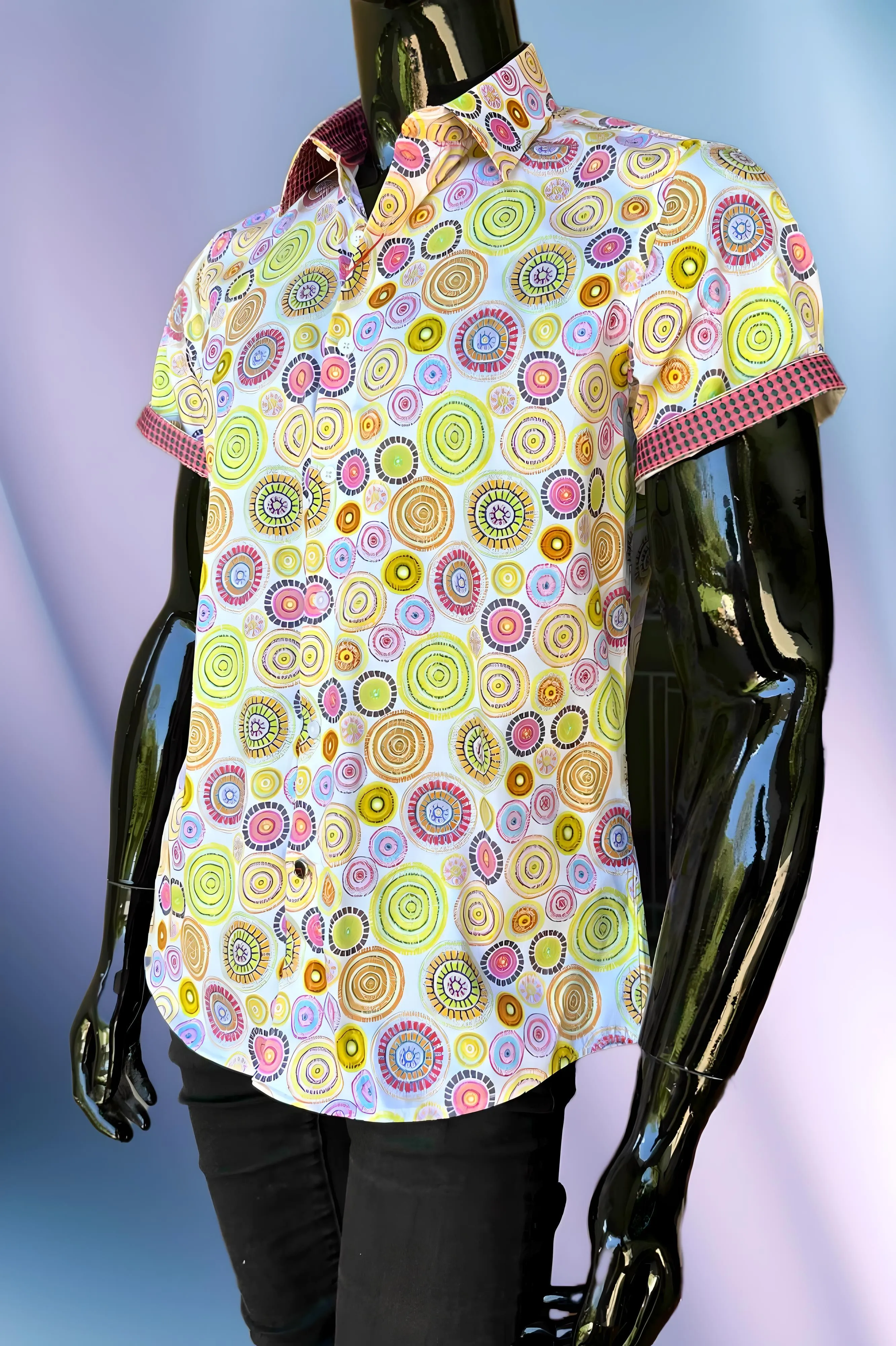 JOHN LENNON Mens Richmond Short Sleeve Shirt - Citrus