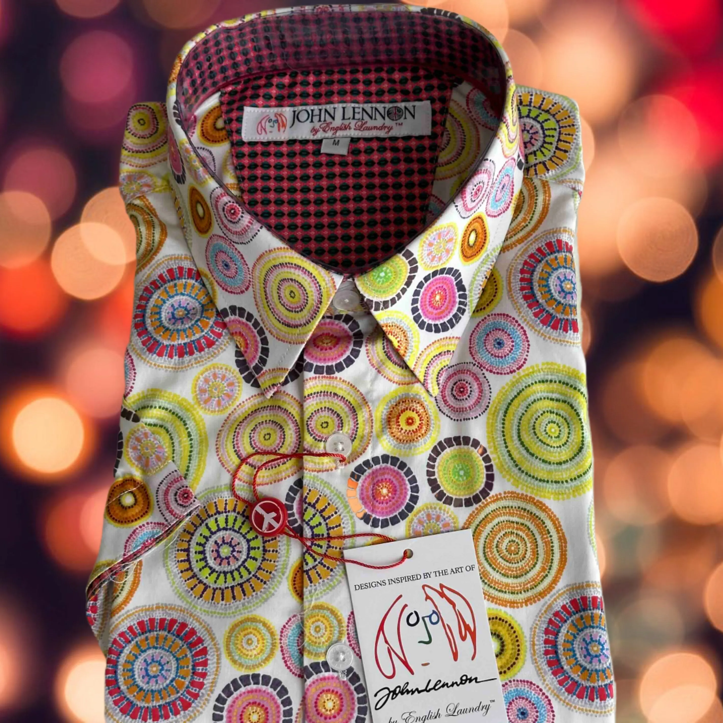 JOHN LENNON Mens Richmond Short Sleeve Shirt - Citrus