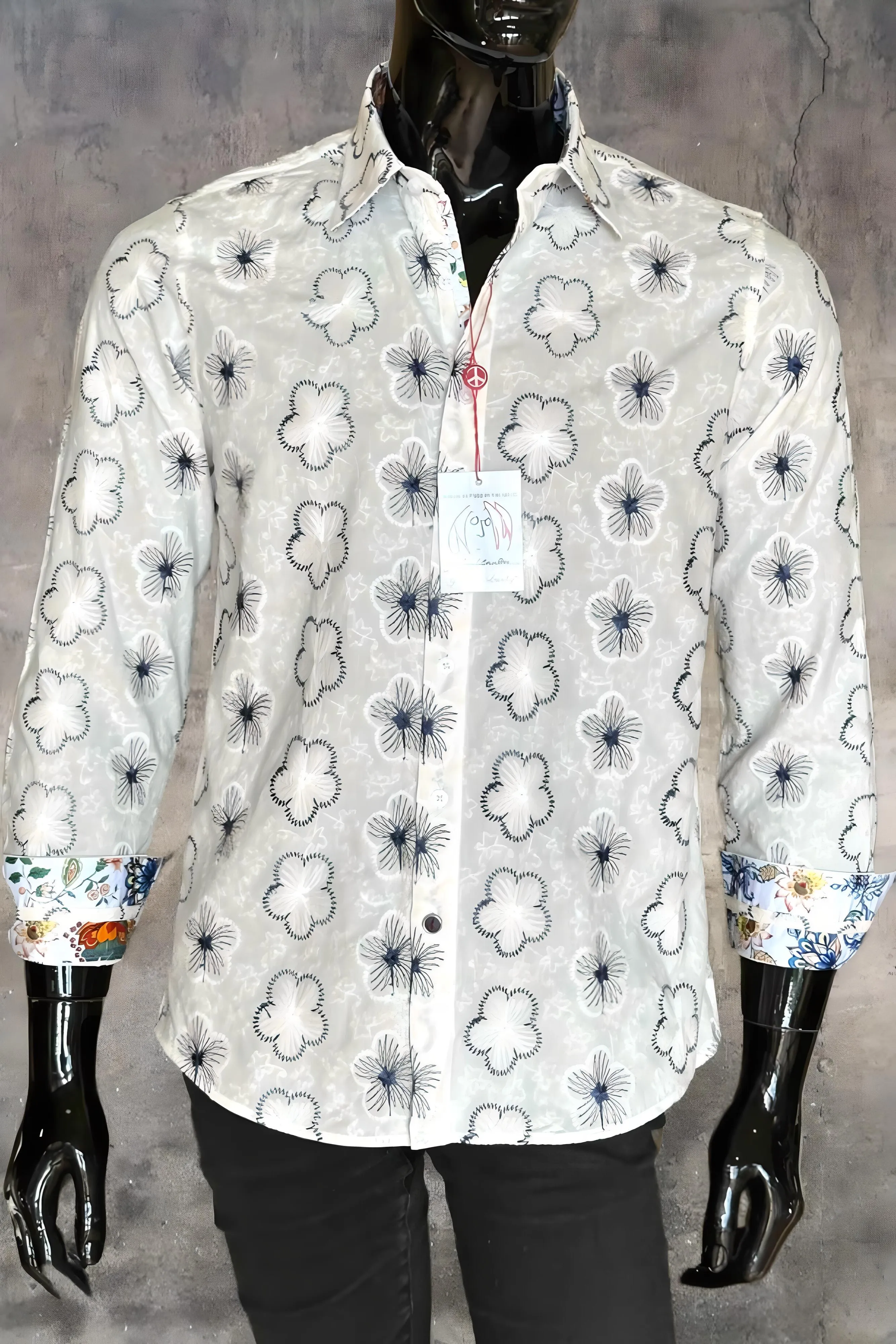 JOHN LENNON Mens Tiptree Long Sleeve Shirt - White