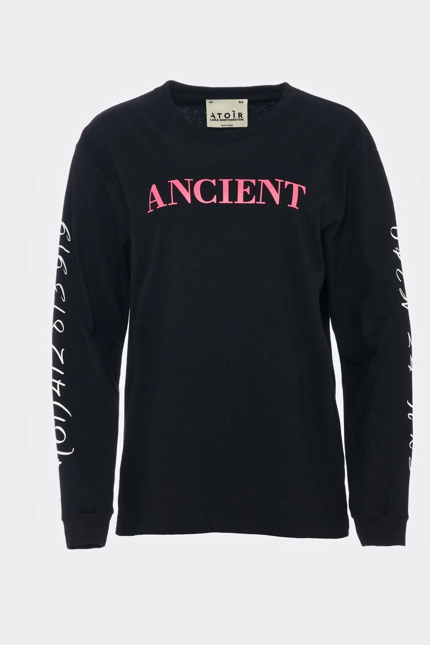 LARA WORTHINGTON x ATOIR Womens 001 Long Sleeve T-Shirt Black