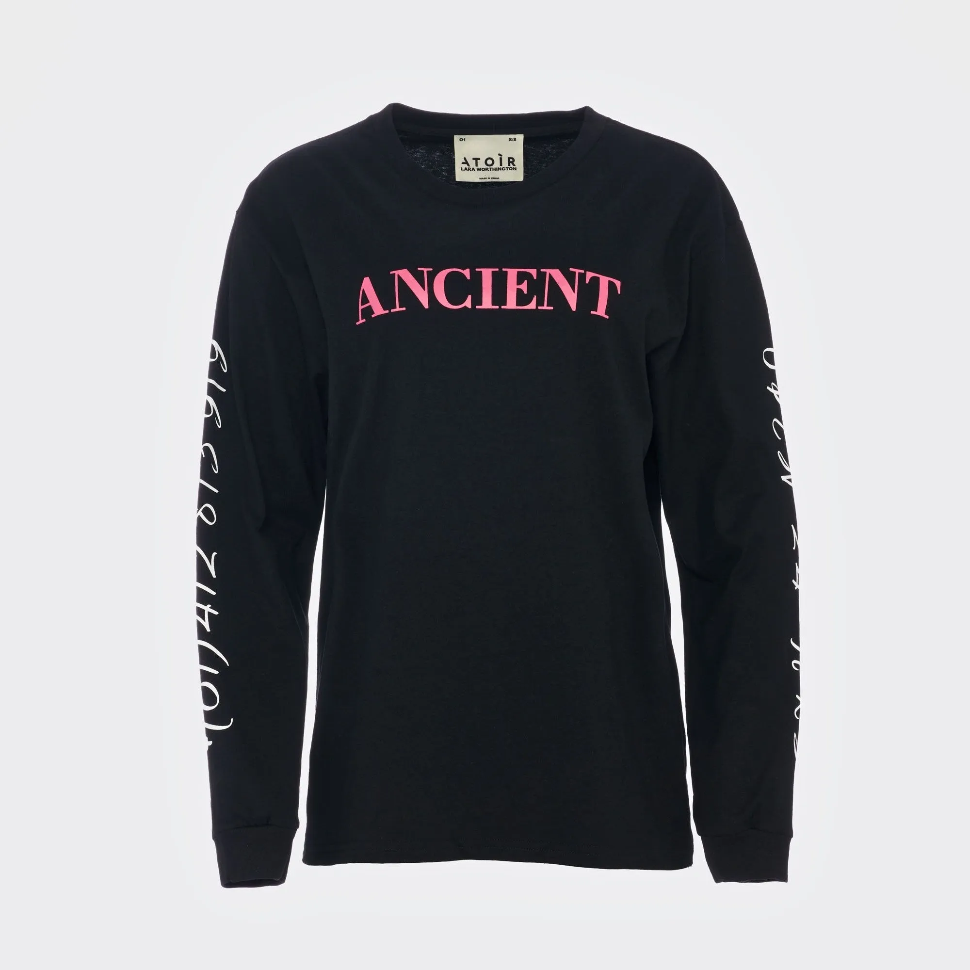 LARA WORTHINGTON x ATOIR Womens 001 Long Sleeve T-Shirt Black
