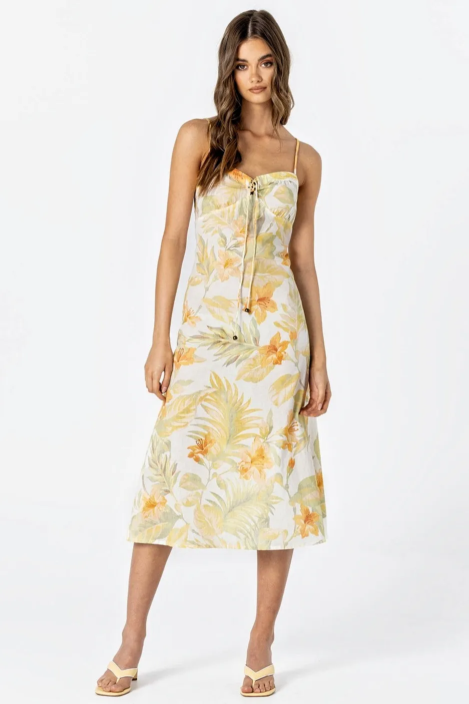 LE SALTY Womens Jerry Midi Dress - Citrus