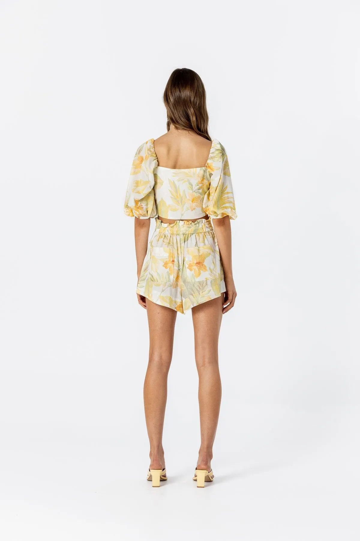 LE SALTY Womens Jerry Tie Crop - Citrus