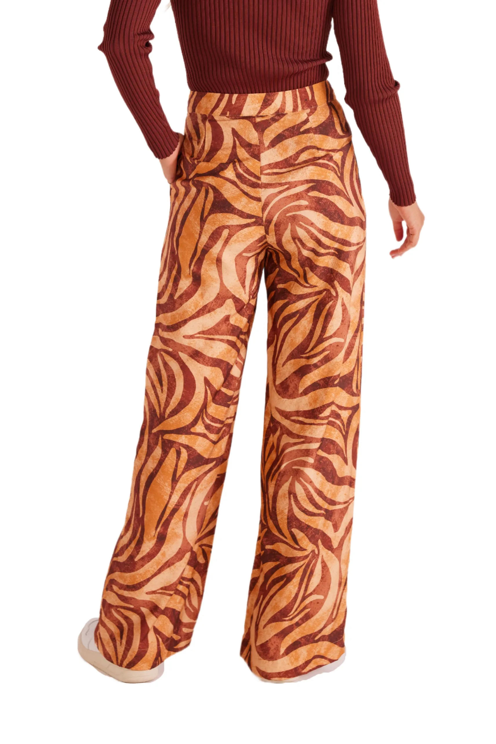 MINKPINK Womens Goldie Wide Leg Pants - Animal Print