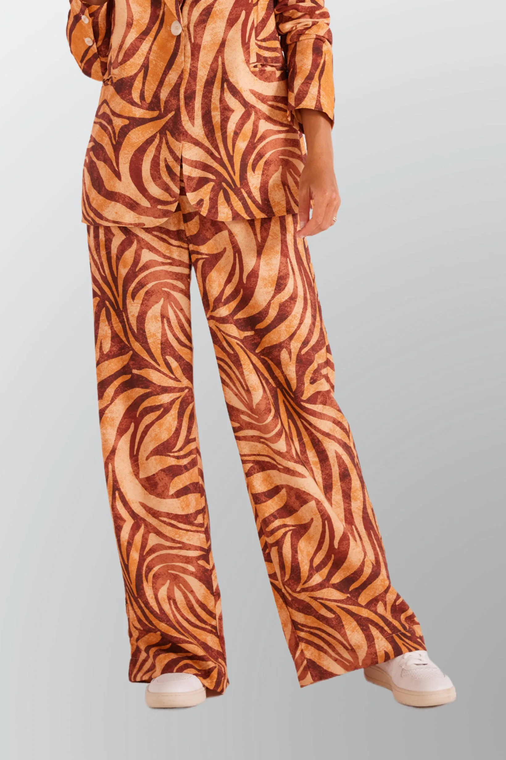 MINKPINK Womens Goldie Wide Leg Pants - Animal Print