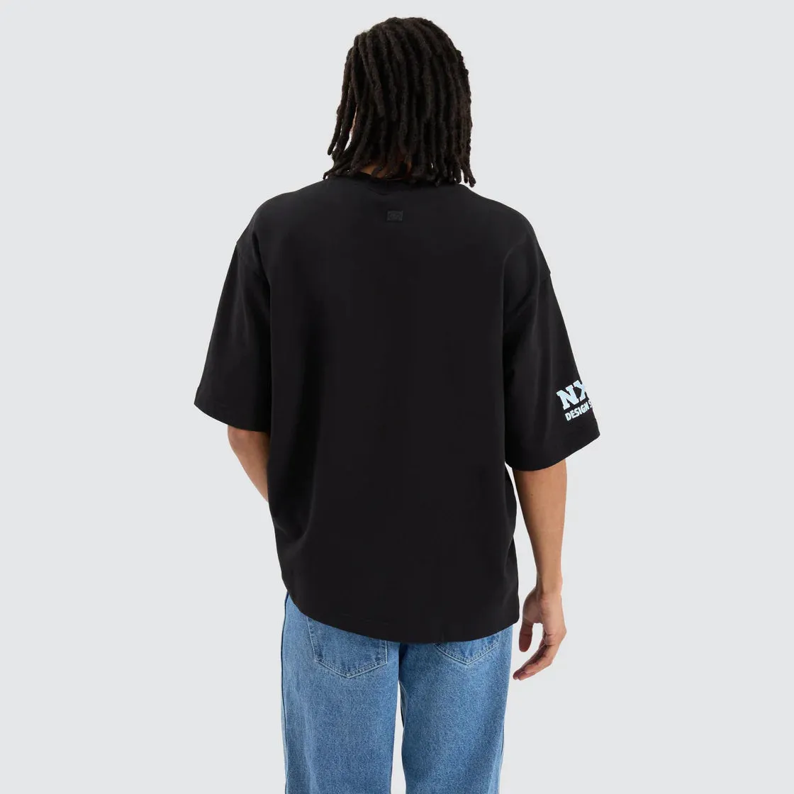 NENA & PASADENA  AFL Mens Carlton Blues Mega Loop Back Tee - Jet Black
