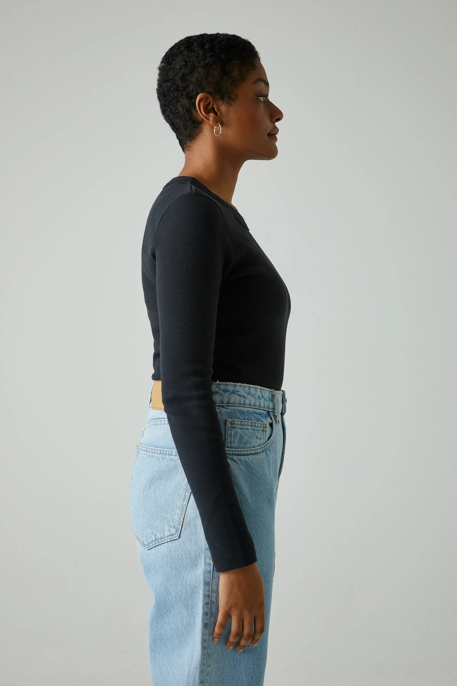 NEUW Womens Jonesy Long Sleeve Top - Black