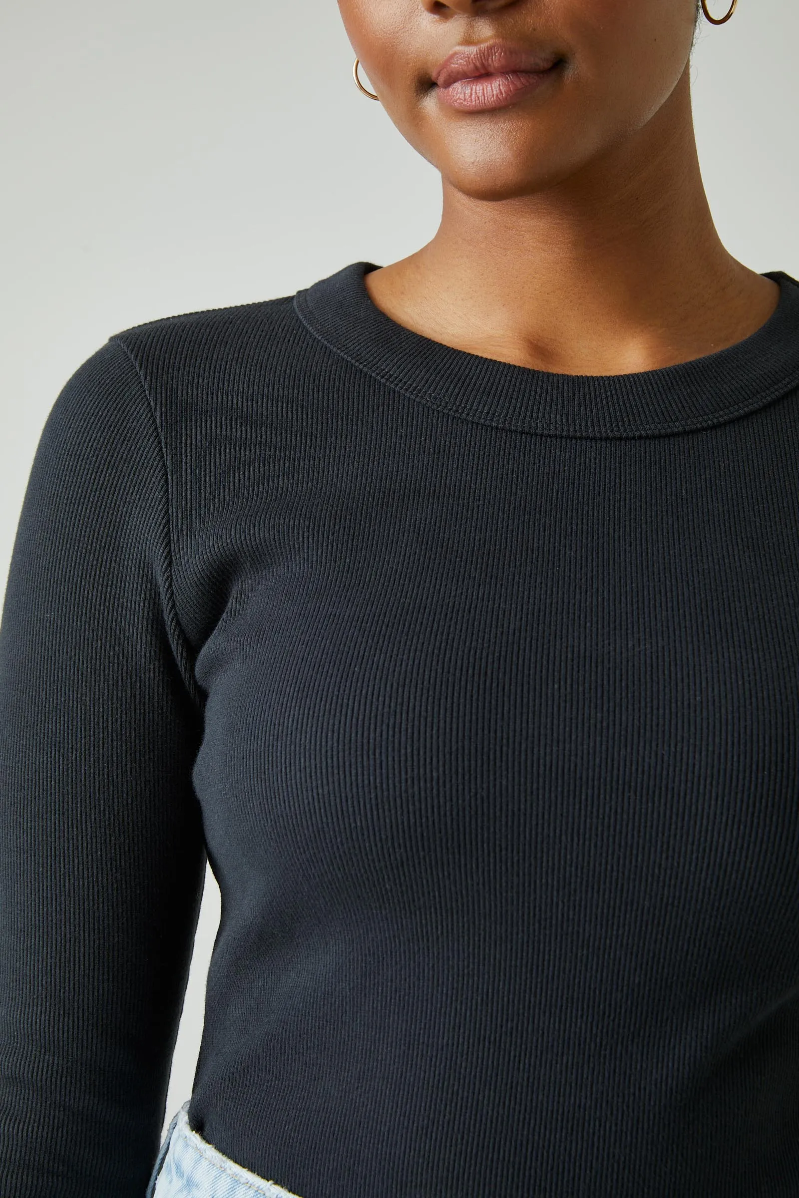 NEUW Womens Jonesy Long Sleeve Top - Black