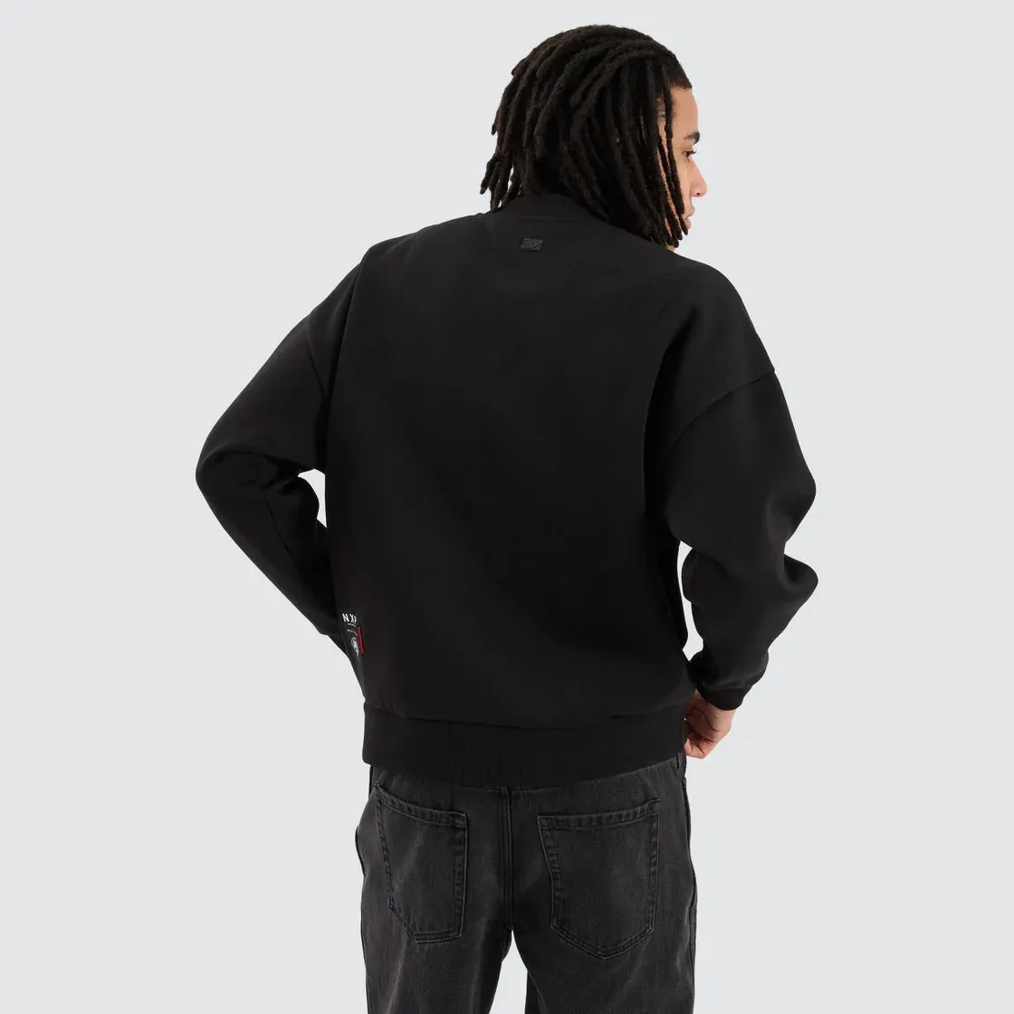 NXP x AFL Collingwood Magpies Box Fit Sweater - Jet Black