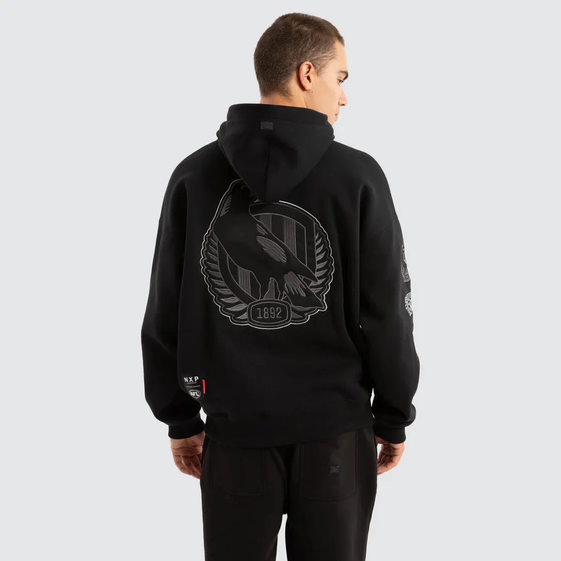 NXP x AFL Collingwood Magpies Mono Hoodie - Jet Black