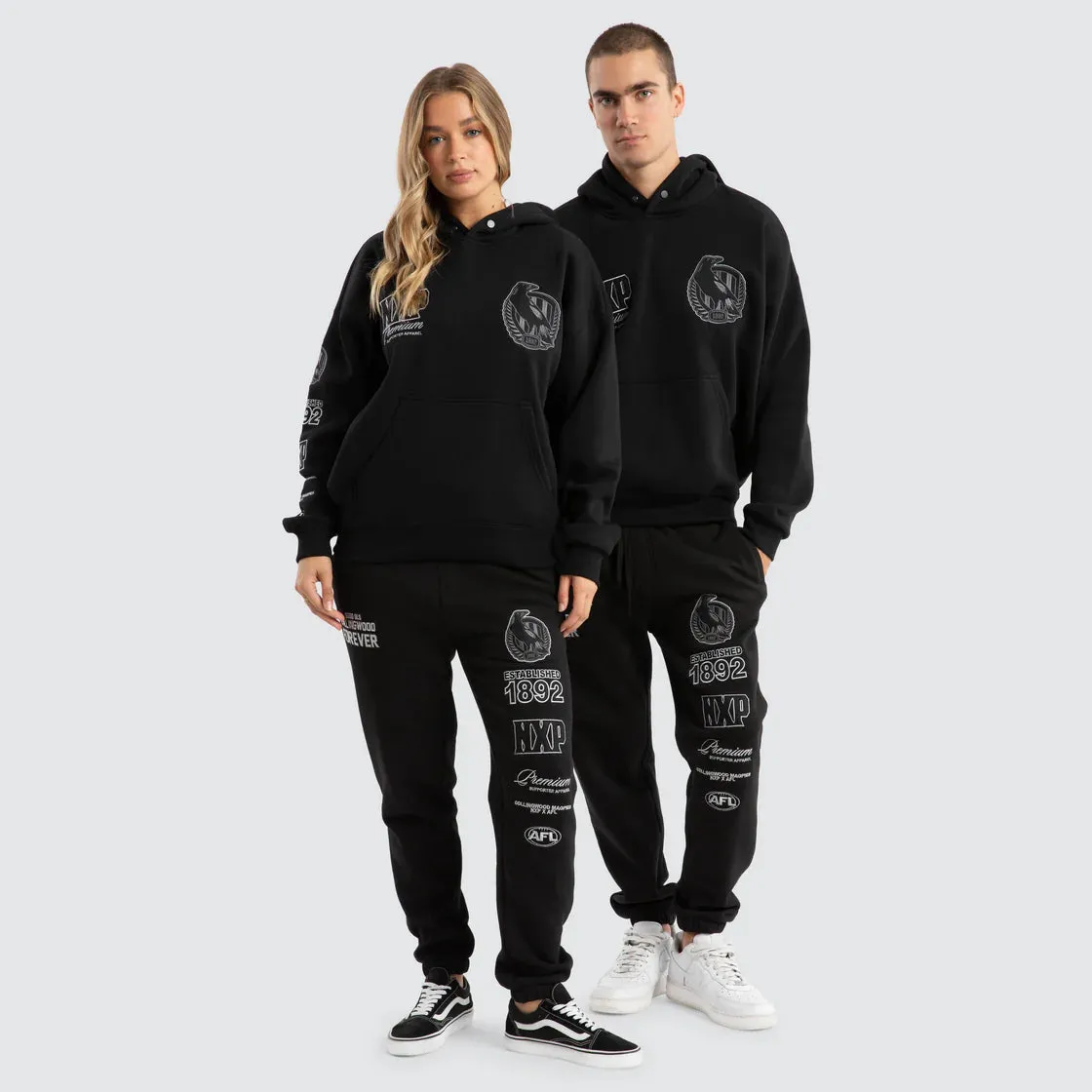 NXP x AFL Collingwood Magpies Mono Hoodie - Jet Black