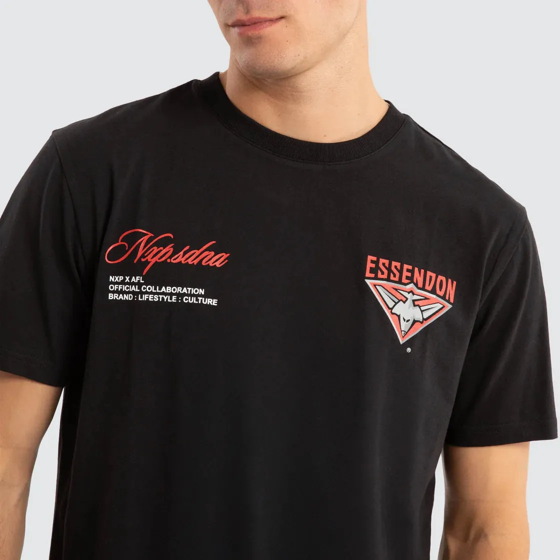 NXP x AFL Essendon Bombers Prime Tee - Jet Black