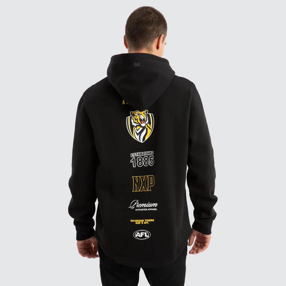 NXP x AFL Richmond Tigers Spine Hoodie - Jet Black
